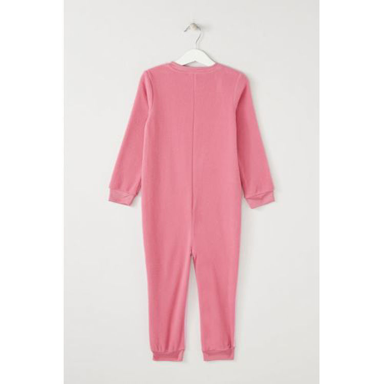 Picture of 494-MINNIE FLEECY PYJAMA JUMPSUIT /ONESIE RED / PINK